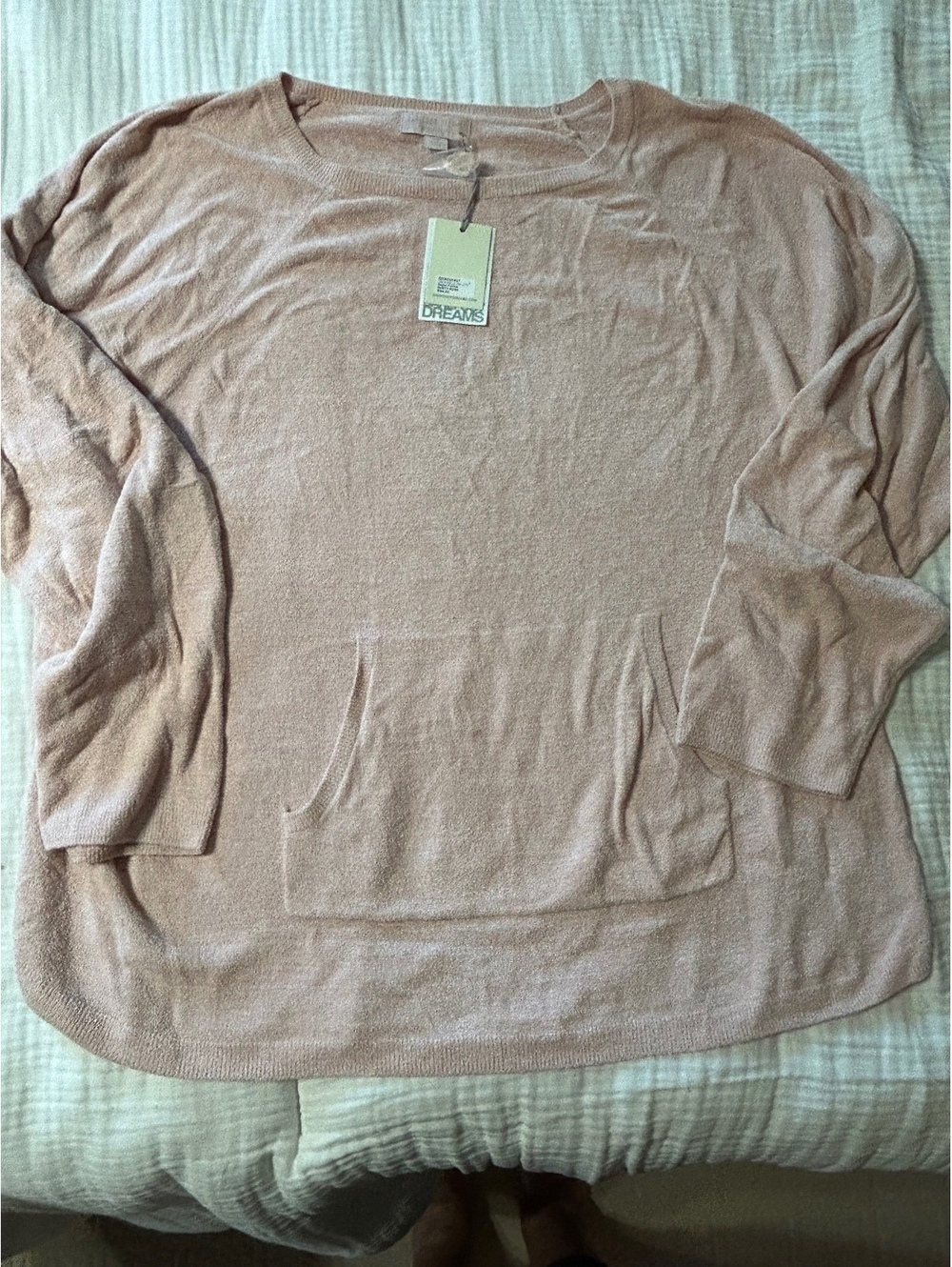 NWT Barefoot Dreams Raglan Pullover Kangaroo Pocket 3X